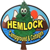 Our Happy Tree Logo for Hemlock Campgrounds & Cottages